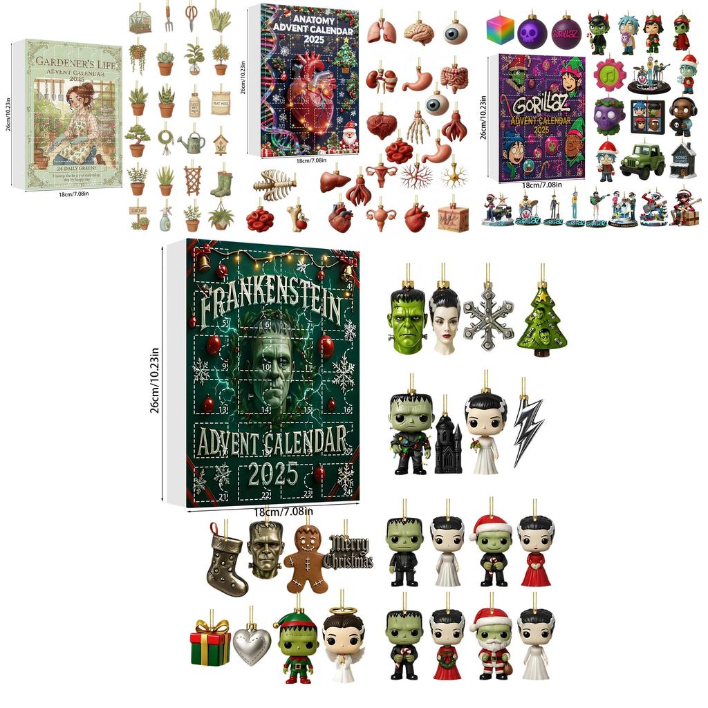 Горилла ВВС Балет Акриловое Дерево Украшение Адвент-календарь Слепая Коробка Подарок Для Праздничного Декора