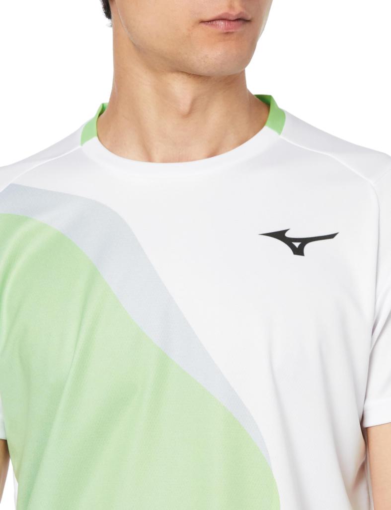 Теннисная одежда Игровая рубашка Впитывающая пот Быстросохнущая Легко двигаться Мягкая теннисная одежда 62JAA502 Белый XL [Mizuno]
