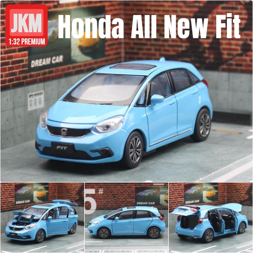 1/32 Honda FIT JAZZ Внедорожник Спортивная Игрушечная Машина JKM Литая Миниатюрная Модель Двери Открываются Звук и Свет Коллекция Подарок Для Мальчика Мальчиков Ребенка