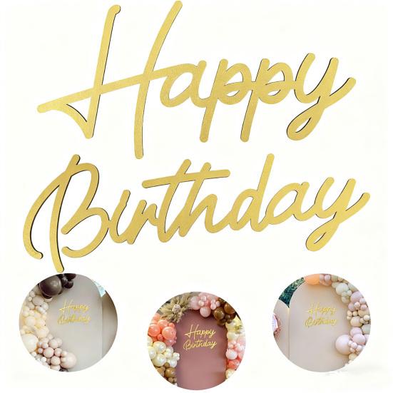 С Днем Рождения Деревянная Табличка Многоразовая Табличка с Буквами С Днем Рождения для Арки из Воздушных Шаров, Фона для Стены, Фотореквизит