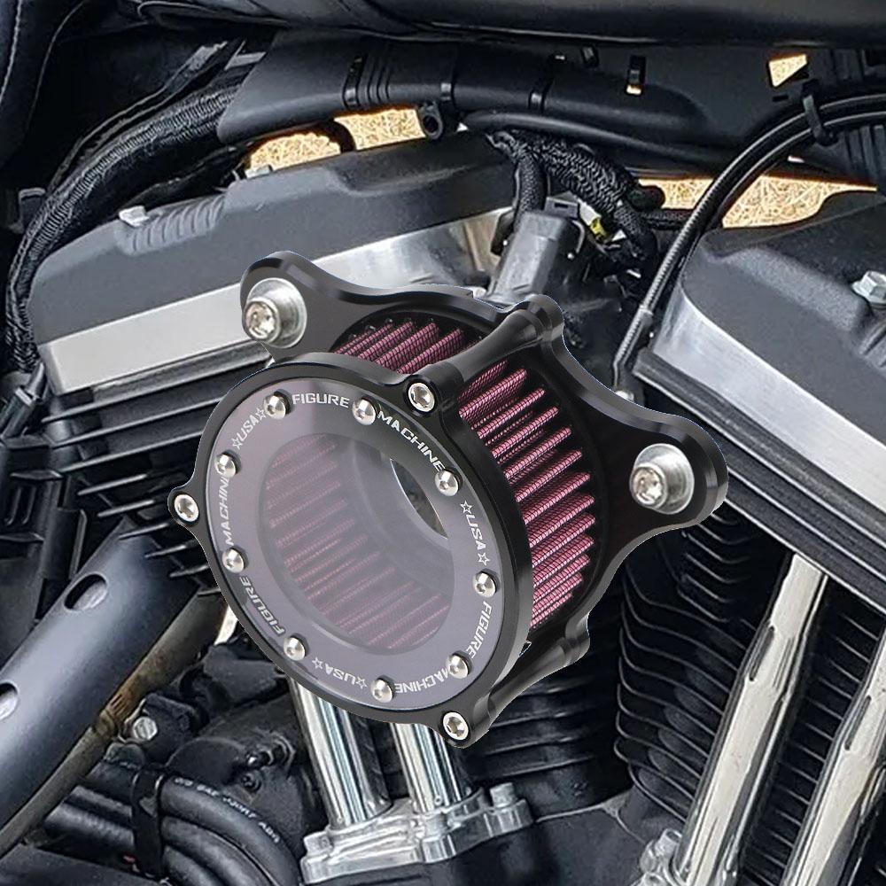 Для Harley XL883/1200 X48 алюминиевый сплав воздушный фильтр с ЧПУ пластина высокопоточная система впуска воздуха фильтр комплект мотоциклетный воздушный фильтр