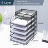 Stackable File Shelves Detachable File Storage Tray Shelf Multi-Tier Document Holder  Office