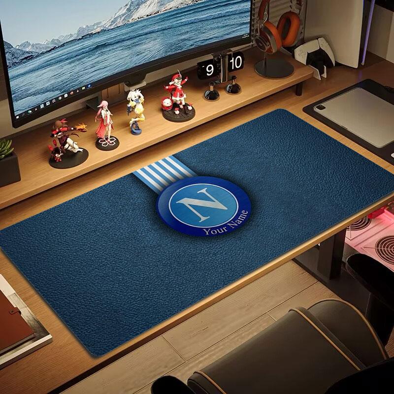 SSC Napoli Custom Name Large Size Mouse Pad Large Gaming Table Cushion Non-slip Laptop Tablet Big Mousepad XXL Mat Mini PC Playmat With Lock edge