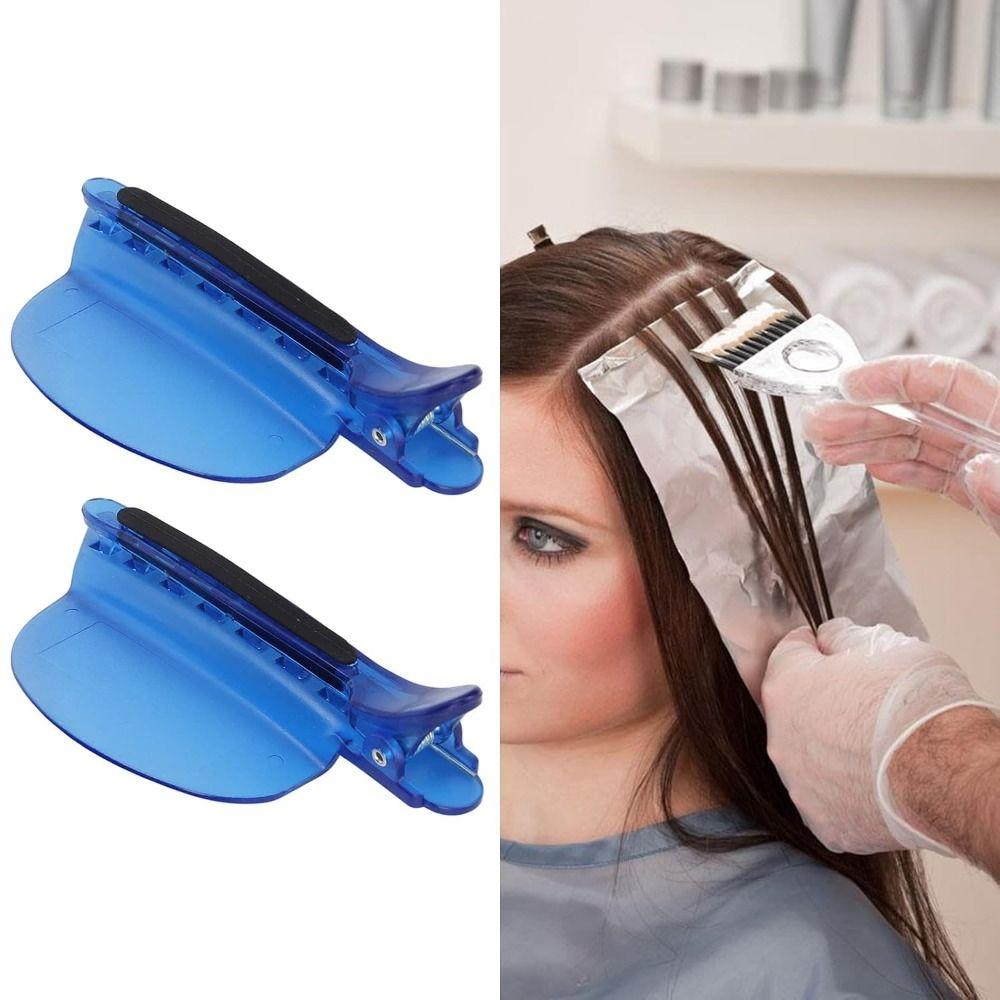 1/2PCS Heat Insulation Sectioning Clips Blue Hair Clips for Wig Extension Hair Highlighting