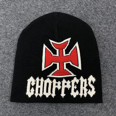 Трендовая трикотажная шапка Y2K с жаккардовым узором горячего тиснения для мужчин и женщин, в стиле кэжуал и спорт