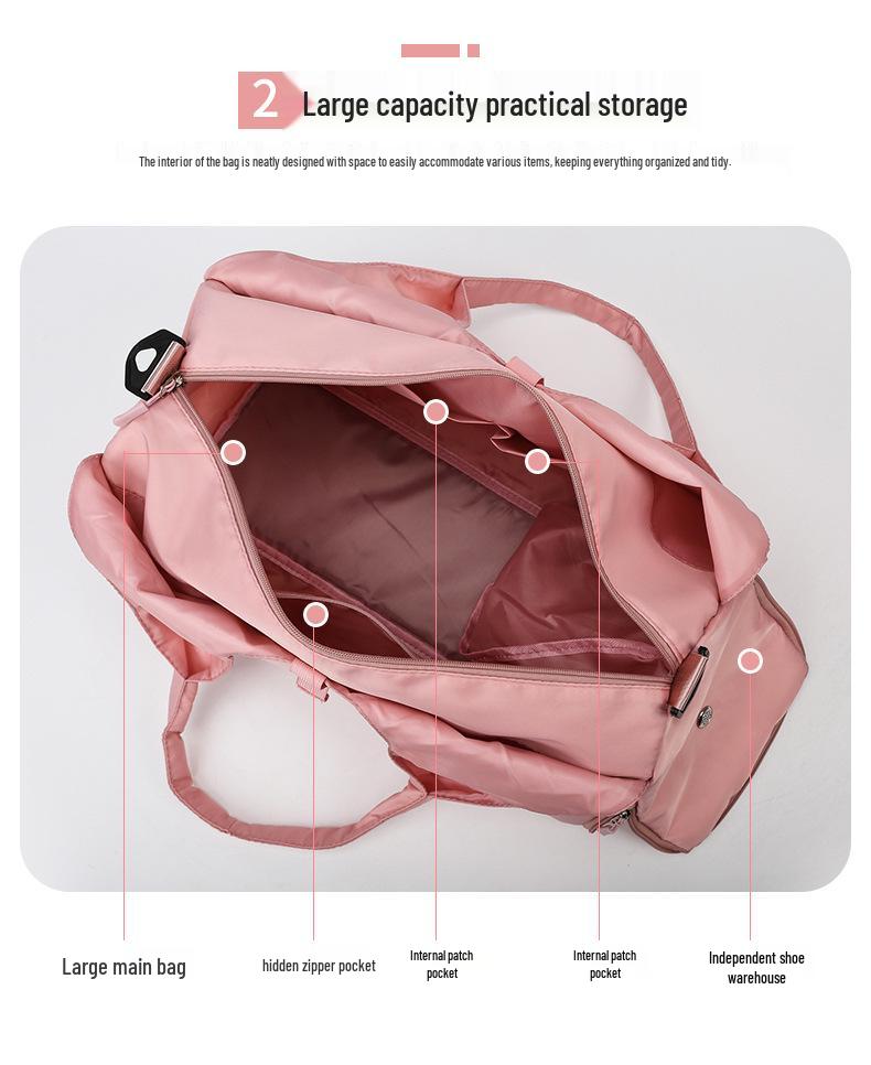 Women's Cross-border Yoga Sports Bag: Large Capacity, Wet/Dry Separation, Custom Logo, Ideal for Fitness and Travel