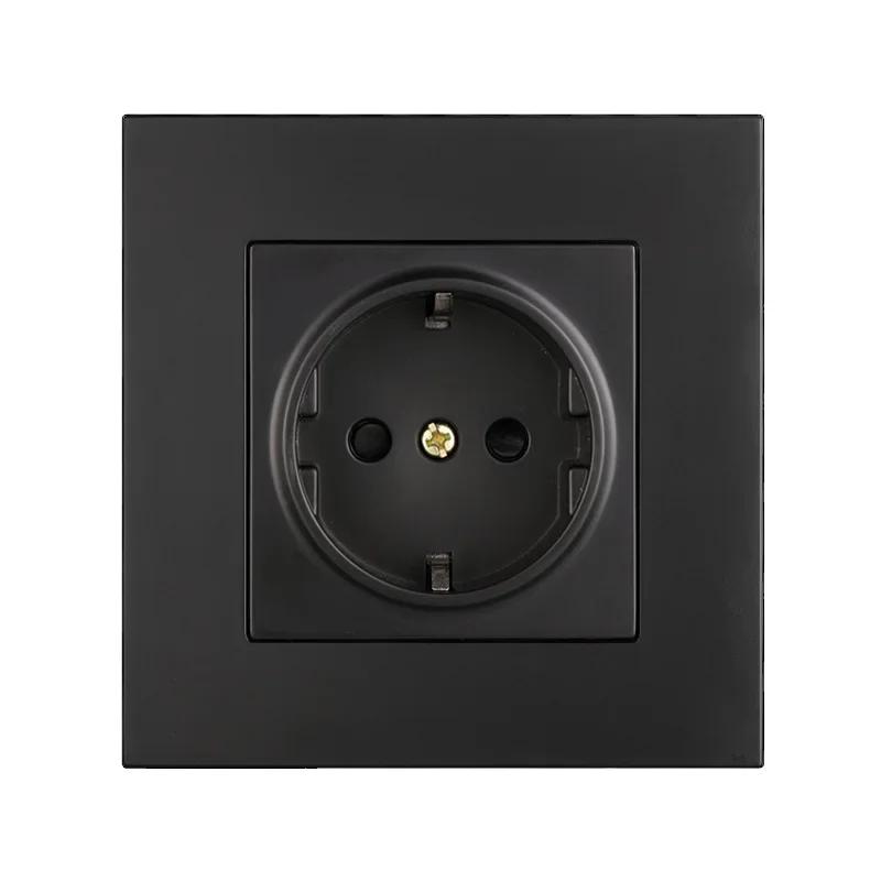 EU Standard USB Socket TypeC Charging Port Outlet,France with Socket with Switch, 16A Double Frame Wall USB Power AC 110-250V