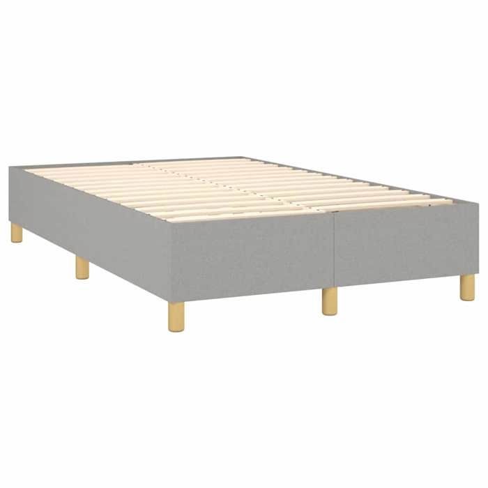 Maison Exclusive - Sommier à lattes de lit et matelas gris clair 120x190 cm tissu