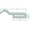 Spring steel clamp, galvanized, 28x60x12x7.5mm, 50 pcs, GRANITE