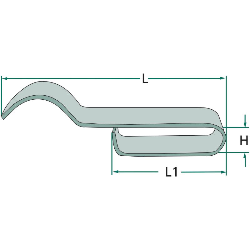 Spring steel clamp, galvanized, 28x60x12x7.5mm, 50 pcs, GRANITE