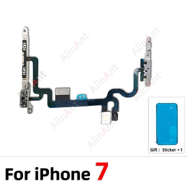 Power Volume Buttons FlashLight Power Flex Cable For iPhone 11 Pro X XR Xs Max 5s SE 6s 7 8 Plus SE 2 3 2020 2022 With Sticker