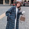 Осень-зима, женские модные длинные пальто, винтажные клетчатые женские свободные ветровки, повседневные уличные женские куртки, верхняя одежда