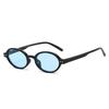New Retro Small Oval Women Sunglasses  Personality Contrast Color Frame Leopard Design Men Versatile Casual Glasses Uv400