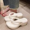 Fashion Thick Sole Eva Wedge Flip Flops Women Summer Beach Non Slip Platform Slippers Woman Fashion Clip Toe Wedges Heels Slides Sandals