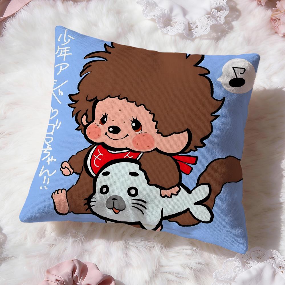 Мультяшная наволочка Monchhichi Премиум-комфорт Двусторонняя наволочка - Дизайн «Два в одном» для любой комнаты и салона автомобиля