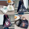 Japanese Style Embroidered Leather Tote Bag - Women's Large Capacity Shoulder Handbag