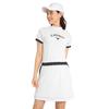 Платье с коротким рукавом и воротником-стойкой, впитывающее быстросохнущее, C24129200 [Callaway] Женское (Логотип бренда/Высушивание пота) / / 1030_Белый