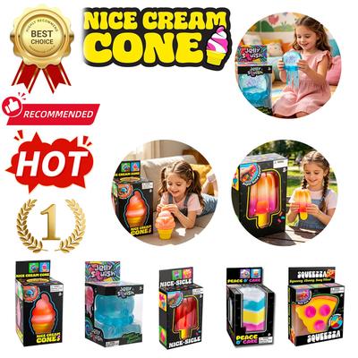 2026 Nee-doh Nice Cream Конус с мороженым Цветное Мороженое Сенсорный Сниматель Стресса Игрушка-антистресс для Тревожности Концентрация для Взрослых Детей