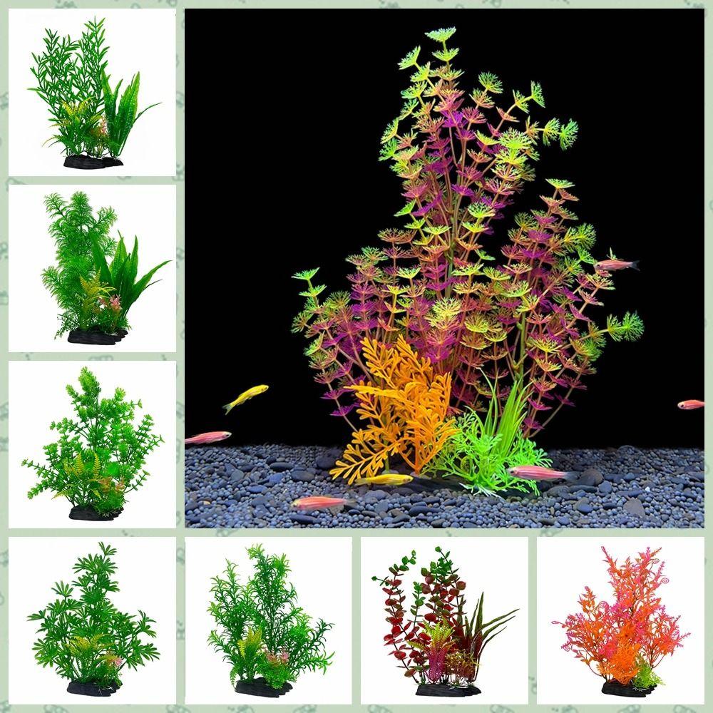 Plastic Aquatic Plants Lifelike Artificial Water Grass Underwater Plants Home Decorations