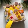 Montessori Giraffe Cloth Book Quiet Baby Toys Busy Board 3D Felt Book Early Educational Habits Knowledge Developing Toy for Kids
