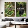Animal Mindset Is Everything Inspirational Prints Poster Canvas Painting Modern Wall Art Pictures Living Room Bedroom Home Decor