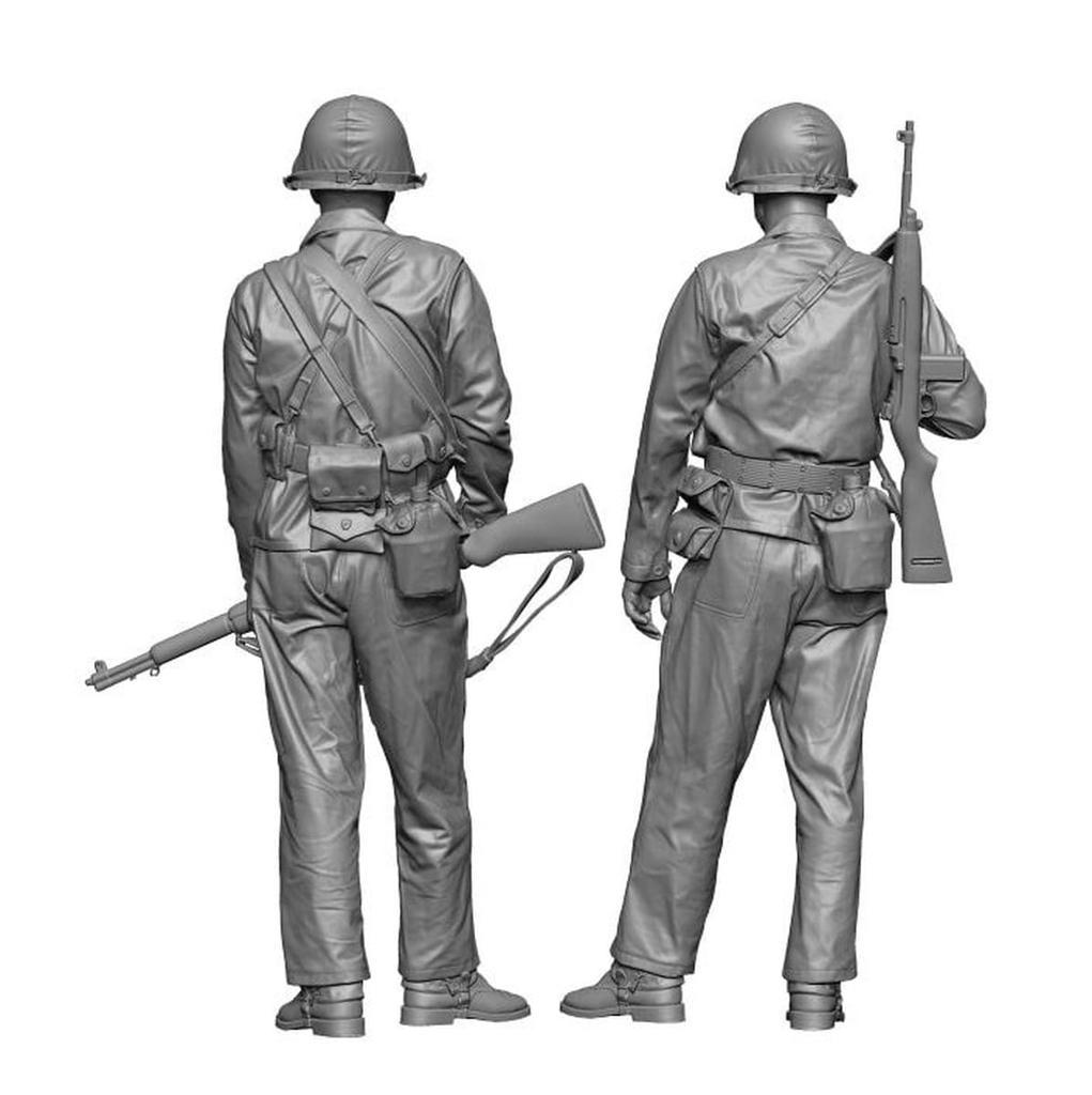 H3 Model US Marine Corps 2 Resin HS48060 1/48 Set, Figures, Kit,