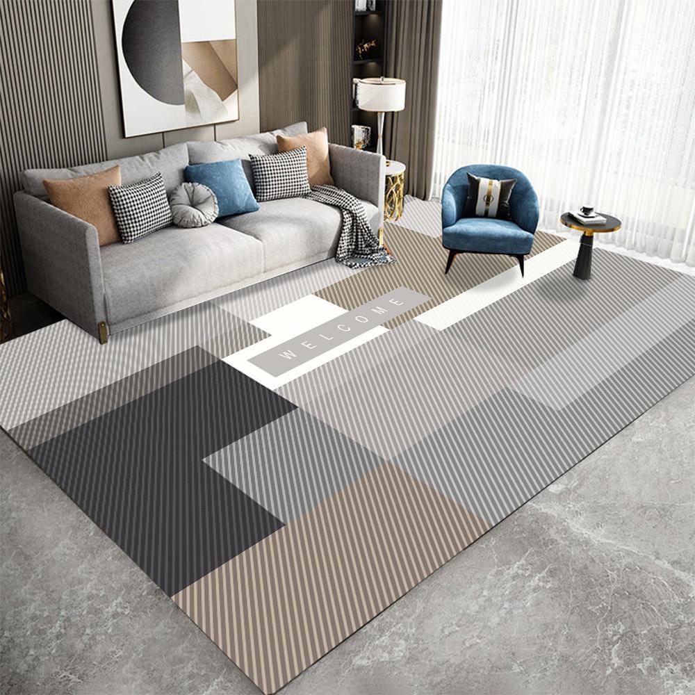 Nordic Гостиная Ковер Светлый Роскошный Домашний Декор Нескользящая Подушка Спальня Диван Стол Покрытый Большим Ковер Домашний Декор
