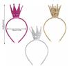 Sparkling Tiaras Crown Headband for Party Soft Padded Hairhoop Hair Accessory for Parties and Birthday Festival Hairband