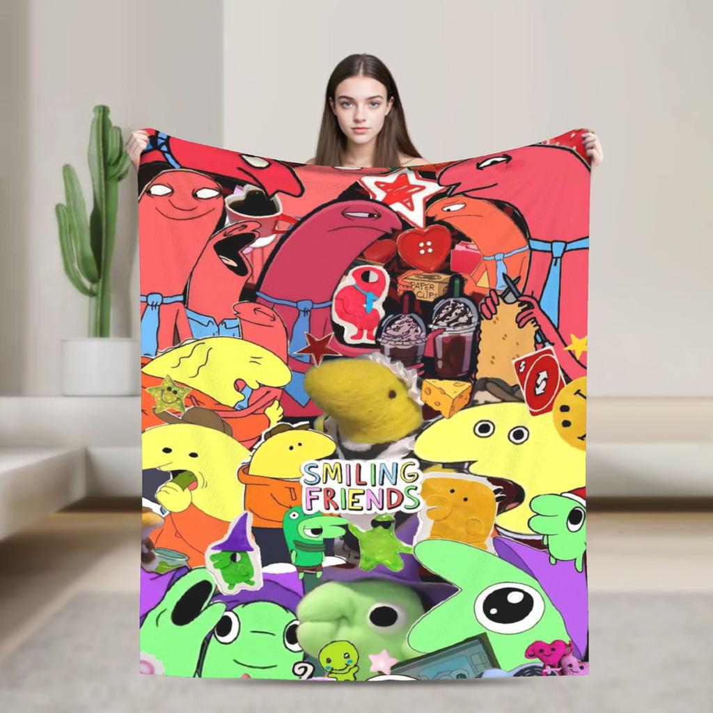Smiling Friends Pim and Charlie Blanket Multi-size Super Soft Cozy Throw Blankets for Couch Sofa and Bed
