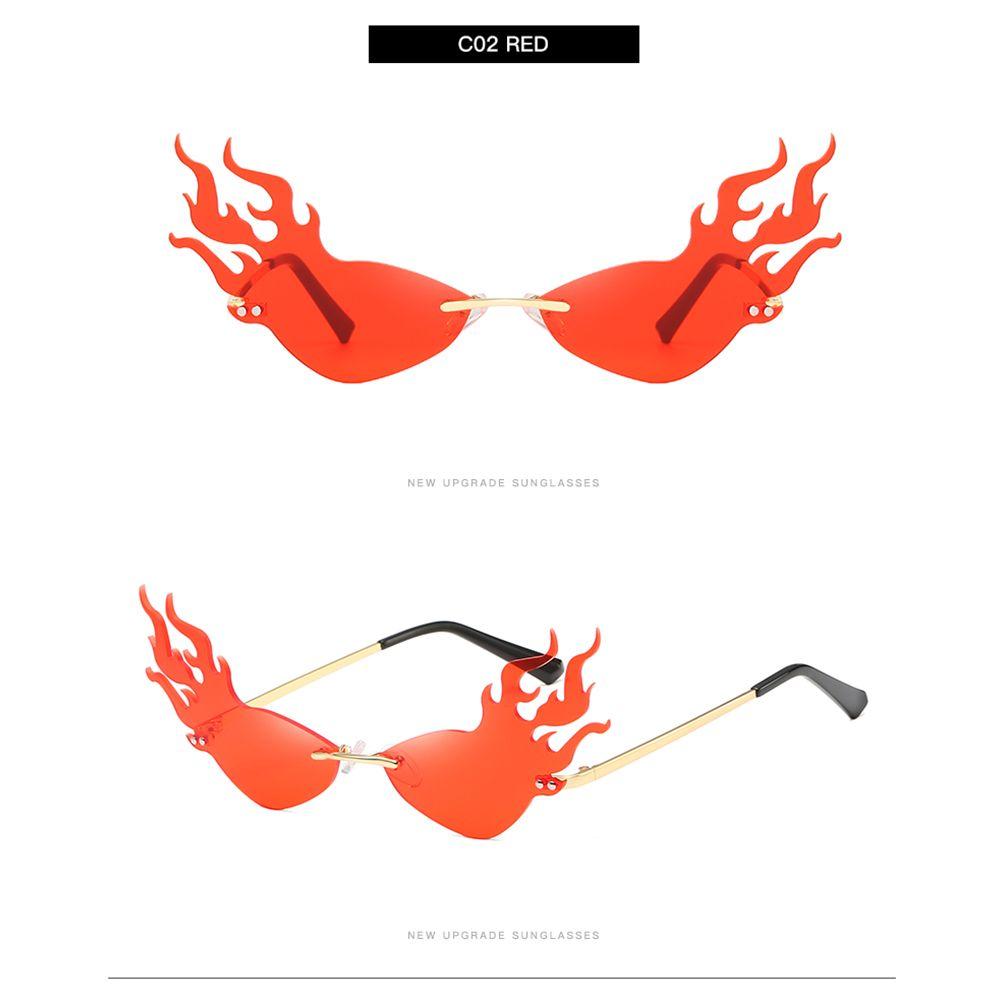 Уличные узкие солнцезащитные очки трендовые солнцезащитные очки Fire Flame Wave модные солнцезащитные очки без оправы