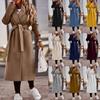 Women's Long Trench Coat with Multiple Color Options, Elegant Outerwear for Fall and Winter