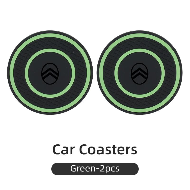 Silicone Double Ring Car Cup Mat Anti-Slip Insert For Citroen C4 C3 C5 C1 C2 C-Elysee Berlingo Picasso Jumpy Cactus Aircross aia256