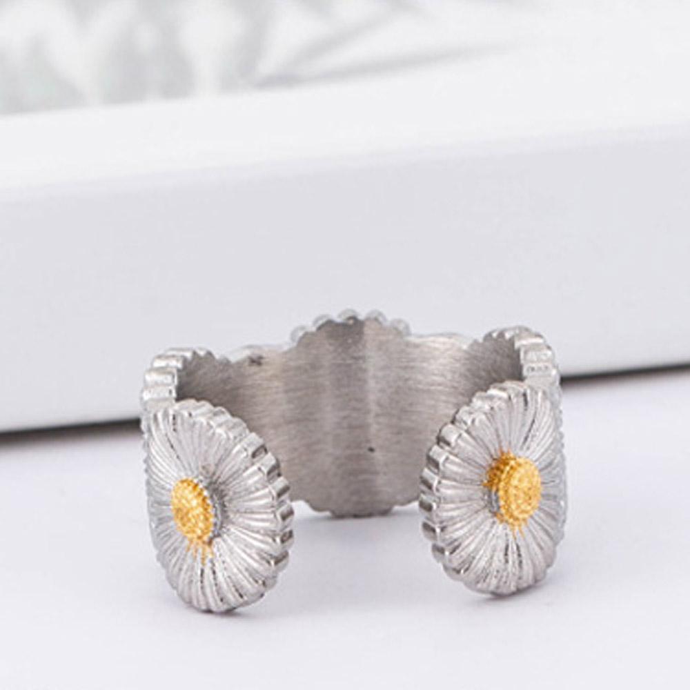 Vintage Adjustable Open Gothic Fashion Jewelry Flower Ring Daisy Rings Wedding Rings For Women