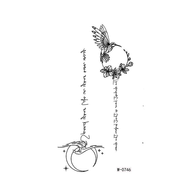 Красочный стикер Мультяшная татуировка Временная водостойкая Анимация Цветок Персонализированный цветок Тату-наклейка на руку