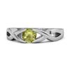 Peridot Twisted Vine Band Ring - Sterling Silver