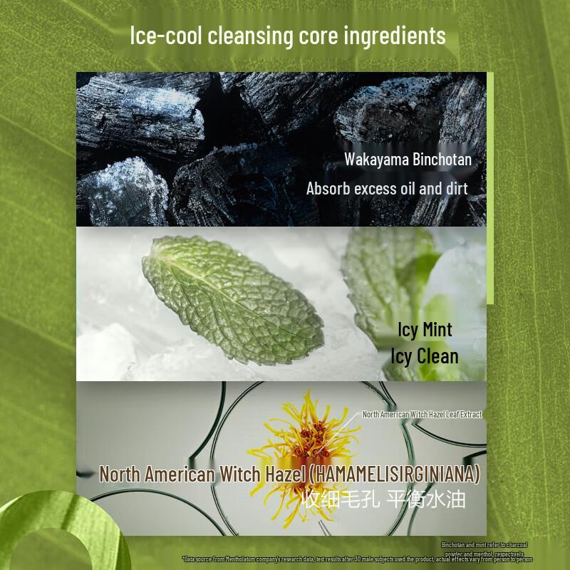 Mentholatum Men's Ice Cool Charcoal Очищающее средство для лица