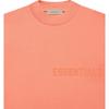 Fear of God Essentials Fw22 Ss Футболка Коралловый Логотип Бархатистый Круглый Вырез Пуловер Короткий Рукав Американская Тяжелая Футболка Унисекс Коралловый Красный FOG-FW22-084