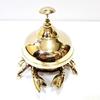 Decorative Brass Crab Bell Hotel Counter Reception Bell Teacher Desk Bell
