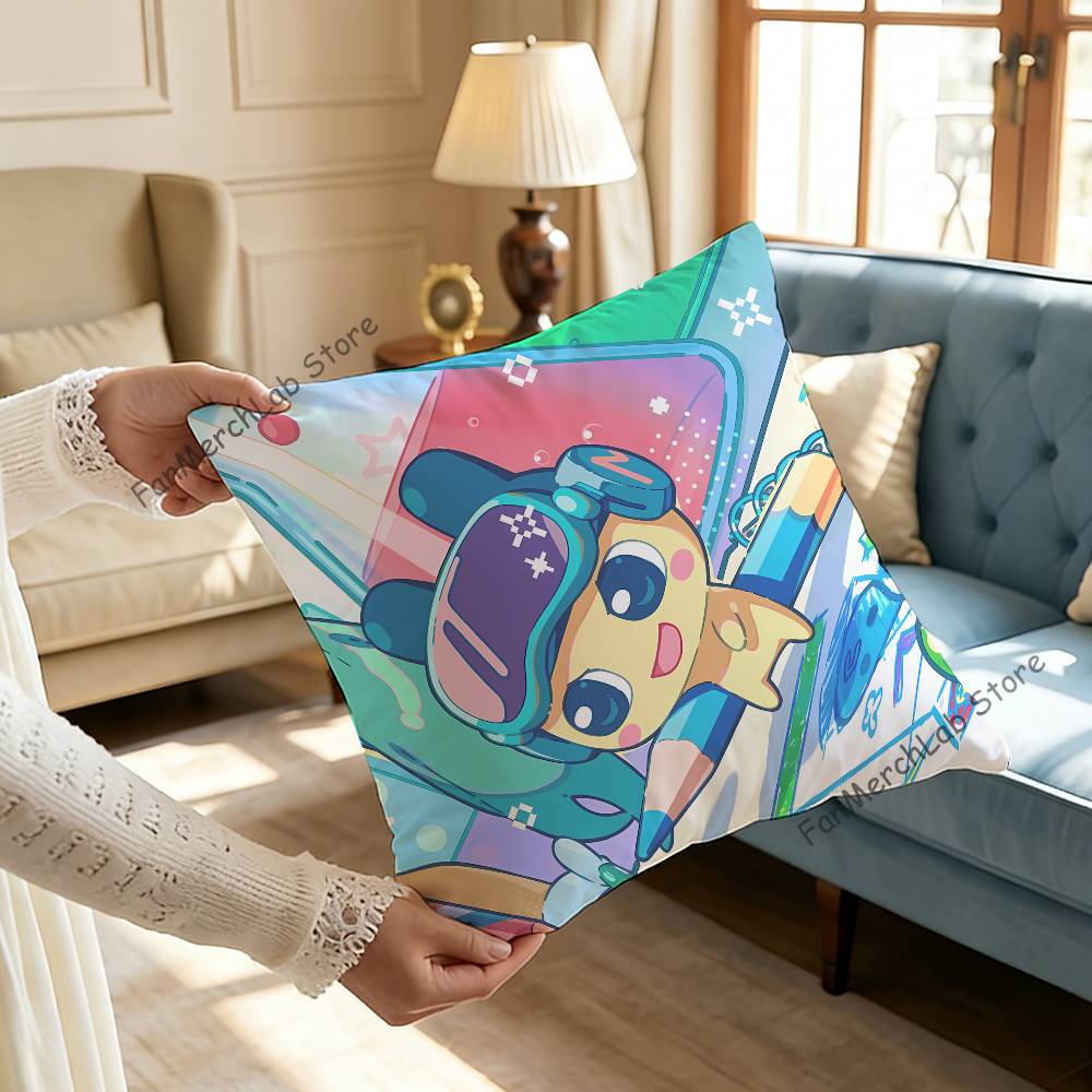 TTamagotchi MMametchi Pillow Case For Sofa Decor Car Office Room Printing Cushion Cover Decorations and Protector