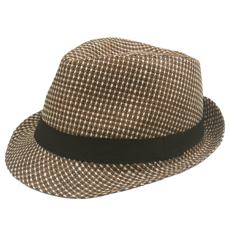 Соломенная шляпа от солнца Trilby Мужская женская летняя панамская дизайнерская шляпа Fedora Beach Top Hat