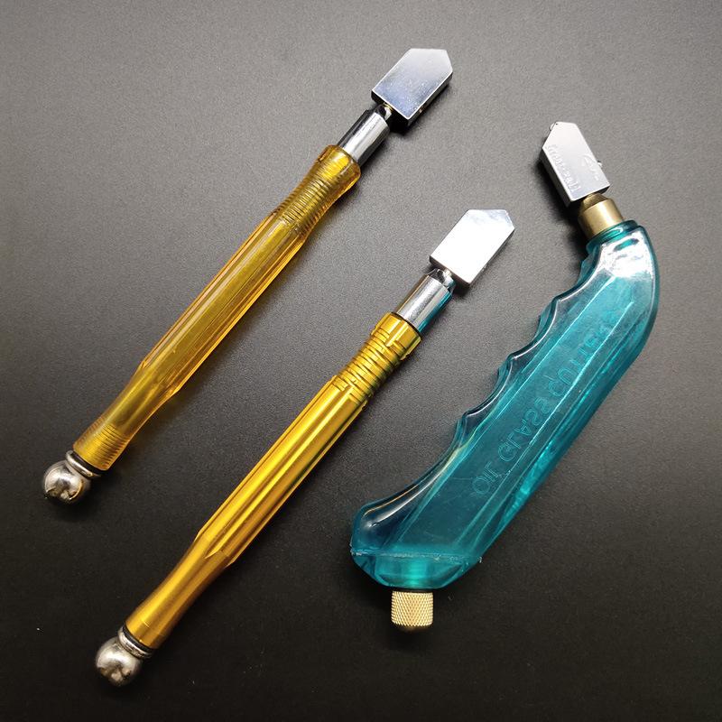 5 в 1 компл. Стеклорез Нож с острым лезвием Стеклорез Ручка с нескользящей металлической ручкой Алмазный режущий инструмент Режущие инструменты для ремонта зеркала из твердого сплава