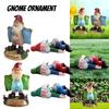 Садовая статуэтка Гном Непослушные украшения Смешной дом Миниатюрная статуэтка Гномы Смола