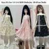 Casual Wears Strap Lace Floral Dresses Handmake DIY Accessories for 1/4 1/6 BJD 30/45cm Dolls