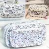 Cartoon Cute Cat Pen Bag Large Capacity Three-layer Pencil Case Dirt-proof Storage Bag Gift