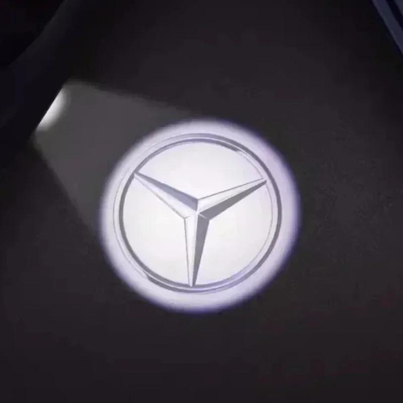 Для Mercedes Benz 2 шт. Наклейка на дверь автомобиля Световой проектор LED «Добро пожаловать» Для Mercedes Benz AMG GLC GLA GLE GLS GL W204 W176 W205 W