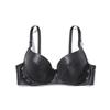 Women Sexy Soft Pu Leather Splice Sponge Padded B Cup Underwire Push Up Bra
