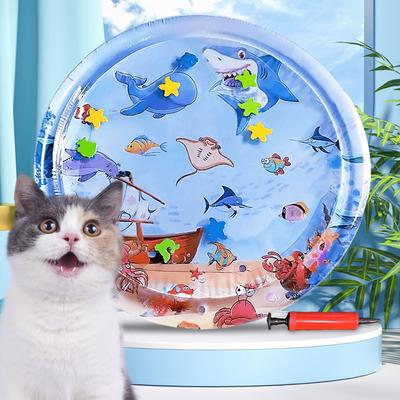 Сенсорный водный игровой коврик, надувной коврик для игр с водой на животе, летняя охлаждающая подушка для домашних кошек, сенсорная игрушка для воды