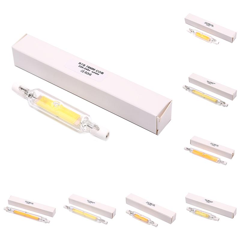 1Pcsr7S Cob Светодиодная лампа Стеклянная трубка для замены галогена 78 мм/118 мм