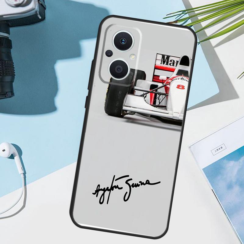 Чехол для телефона OPPO Reno 12F 12 13 11 F 8T 7 8 10 Pro OPPO Find X8 X6 Pro X3 X5 Lite с изображением Айртона Сенны F1