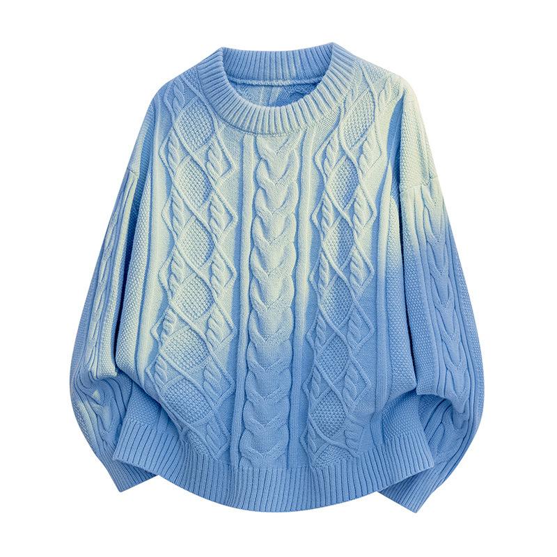 Pullovers Long Sleeves Sweaters Unisex Sweater Paragraph Round Neck Diamond Plaid Knitted Bottoming Shirt Autumn Winter Loose Casual Warm Wool Tops